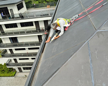 新北市三峽區濟仁佛院-屋頂上方鋁板周邊防水工程