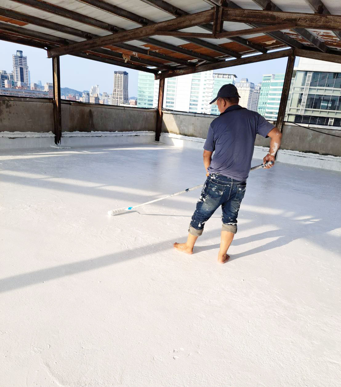 樓頂防水-施工中