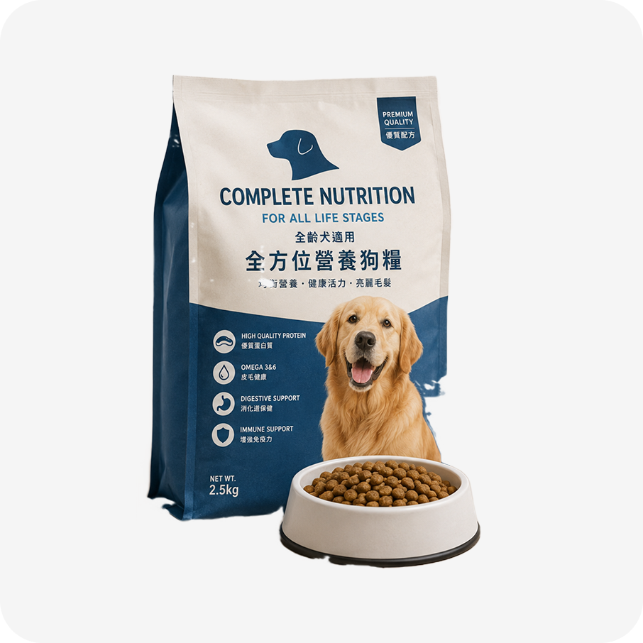 COMPLETE NUTRITION 全方位黃金營養成犬幼犬全齡犬糧 (2.5kg)